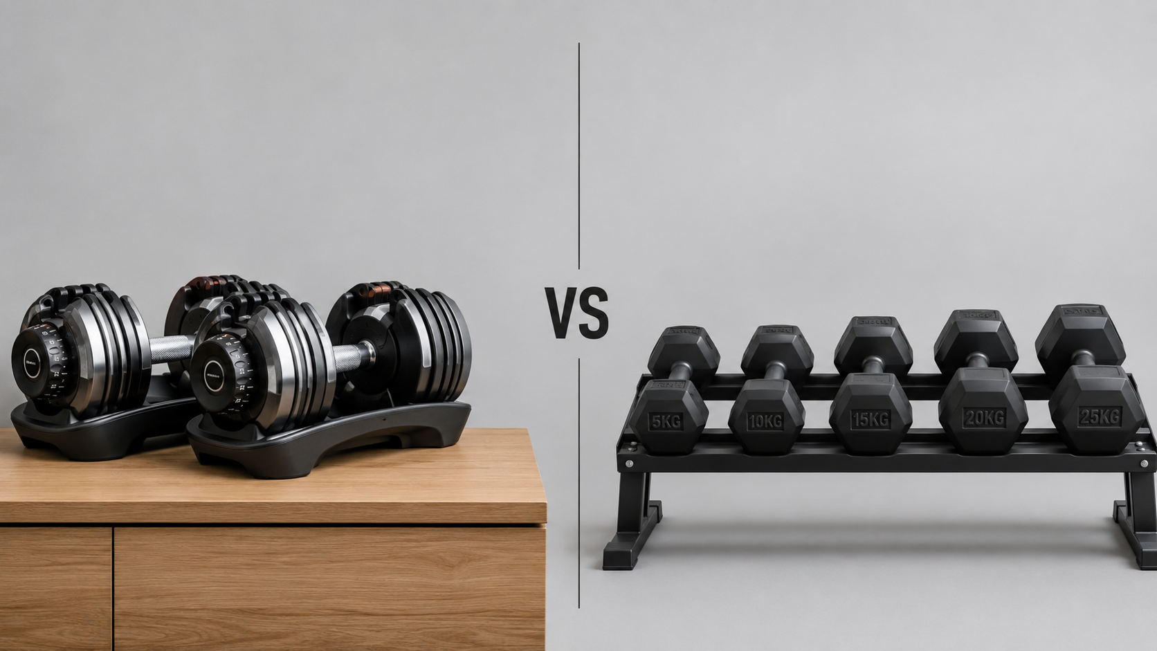 comparatif haltères réglables vs haltères fixes home gym