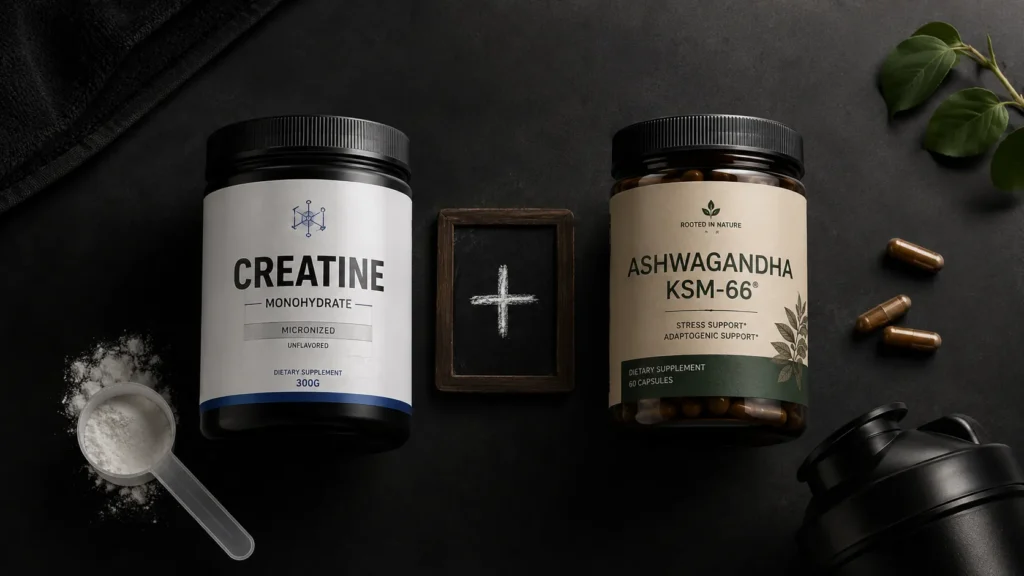 créatine et ashwagandha combiner stack musculation 2026