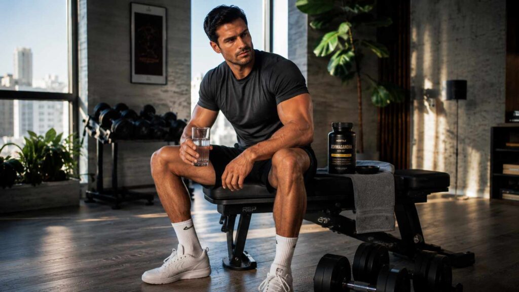 ashwagandha musculation haltères maison récupération et progression