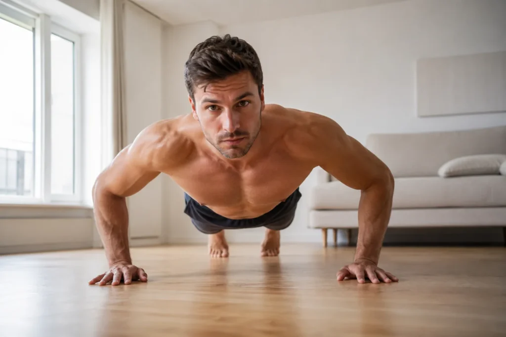 programme musculation maison sans matériel homme pompes salon 2026