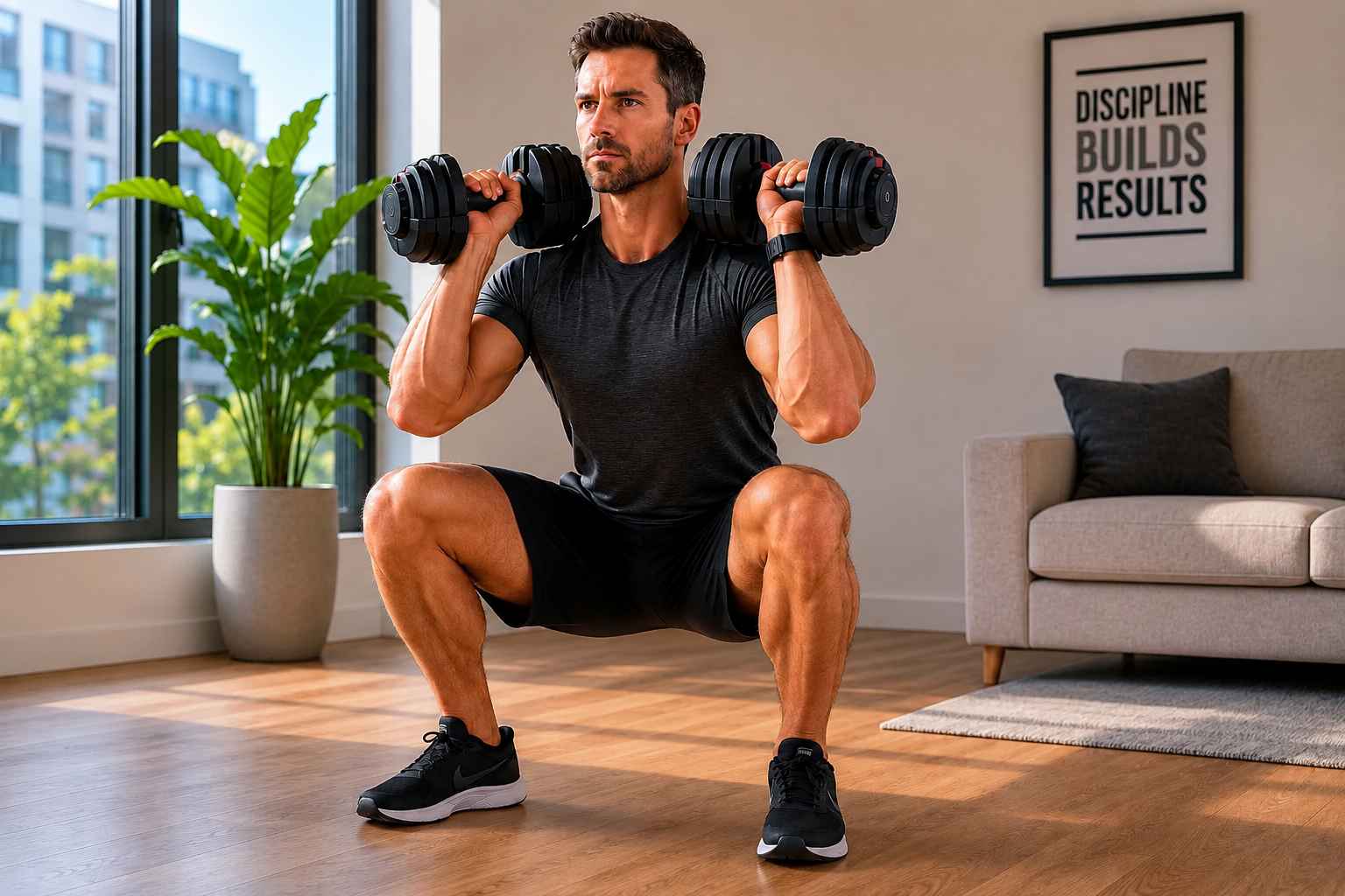programme haltères full body débutant maison homme entraînement